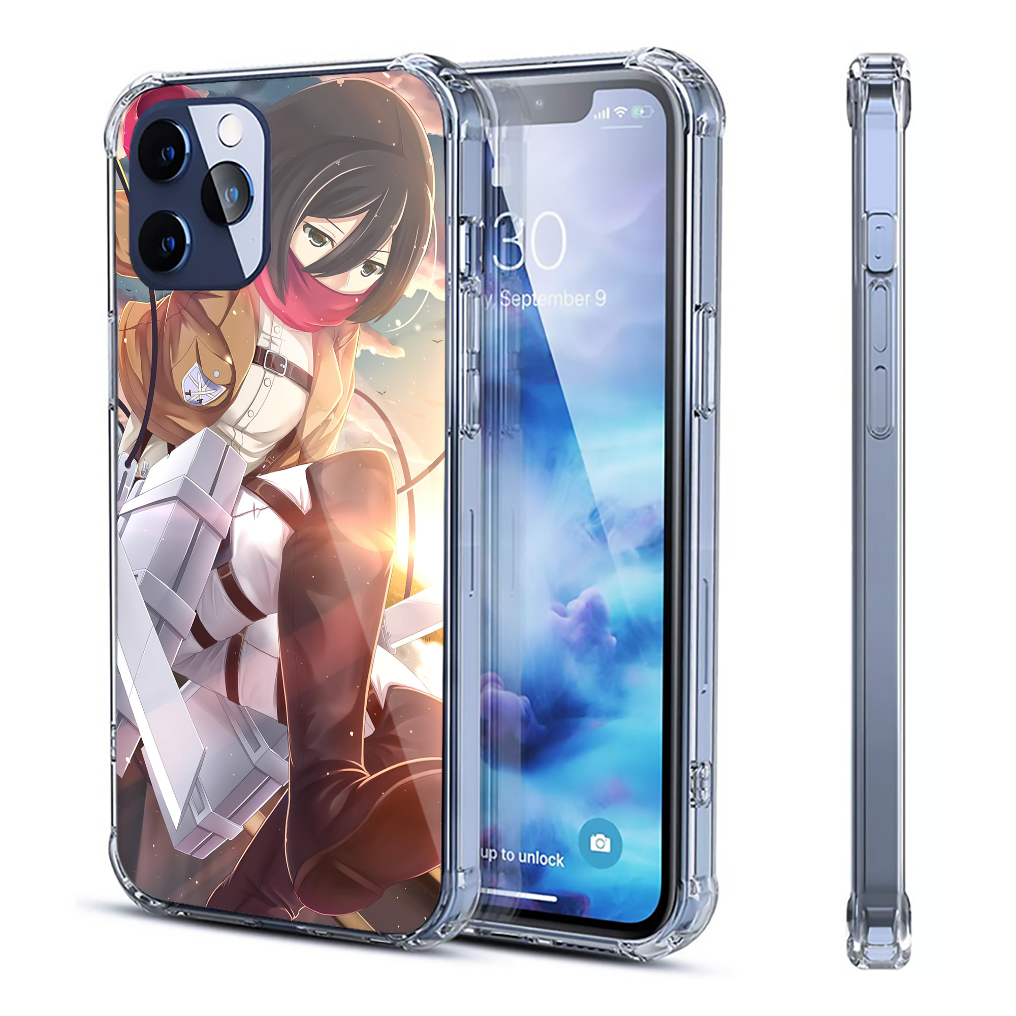 （画像用） 進撃の巨人 Attack on Titan 【iPhone 12シリーズ対応】透明スマホケース（クリアソフトケース）